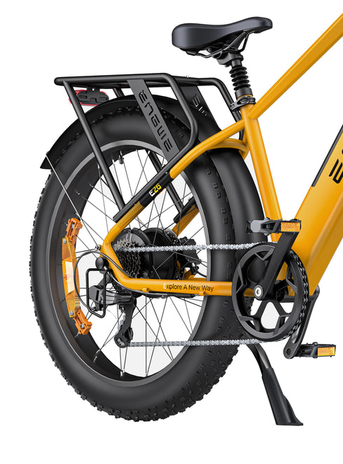 Bicicleta eléctrica con neumáticos anchos y doble suspensión